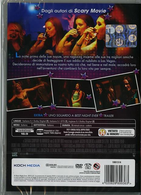 Best Night Ever di Aaron Seltzer,Jason Friedberg - DVD - 2