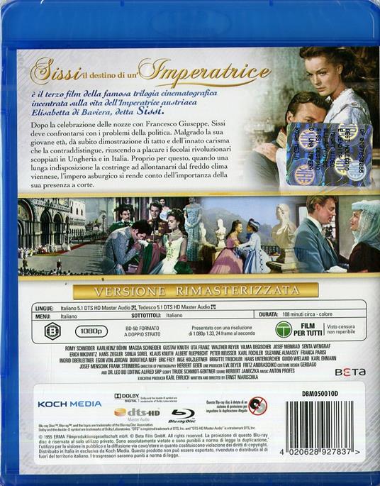 Sissi. Destino di un'Imperatrice di Ernst Marischka - Blu-ray - 2