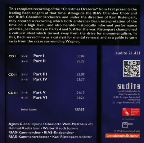 Oratorio di Natale (Weihnachts-Oratorium) - CD Audio di Johann Sebastian Bach - 2