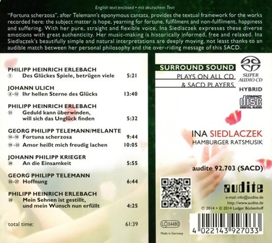 Fortuna scherzosa - SuperAudio CD ibrido di Ina Siedlaczek - 2