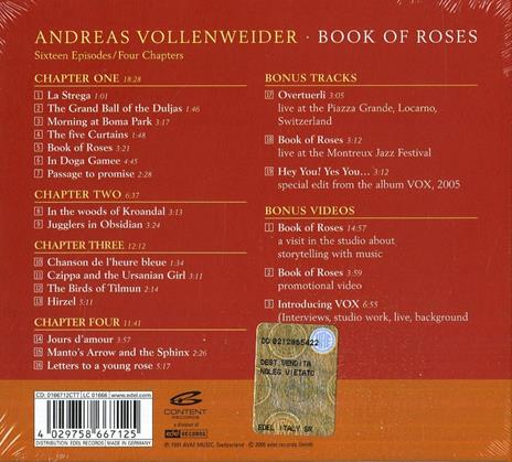 Book of Roses - CD Audio di Andreas Vollenweider - 2