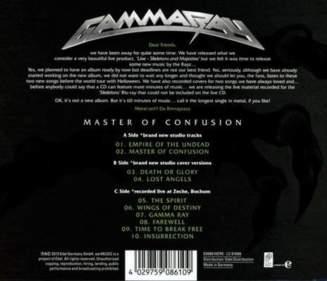 Master of Confusion Ep - CD Audio di Gamma Ray - 2