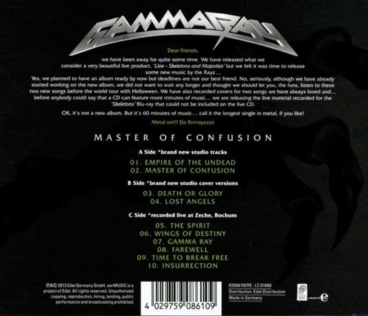 Master of Confusion Ep - CD Audio di Gamma Ray - 2