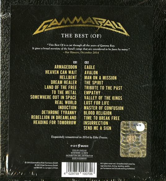 The Best of (Limited Edition) - CD Audio di Gamma Ray - 2