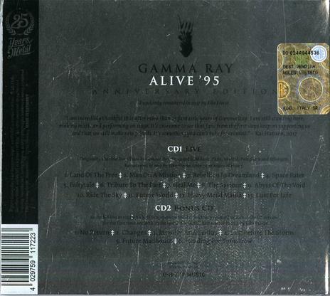 Alive '95 (2017 Anniversary Edition) - CD Audio di Gamma Ray - 2