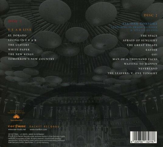 All One Tonight. Live at the Royal Albert Hall - CD Audio di Marillion - 2