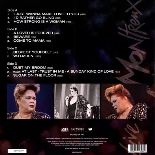 Live at Montreux 1975-1993 (Limited Edition) - Vinile LP + CD Audio di Etta James - 2