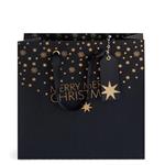 Busta regalo shopper Artebene Nera con pallini oro - 25 x25x11