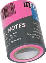 Roll notes – 60 mm x 10 m Global notes – rosa fluo