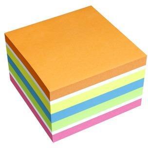 Cubo da 450 sticky notes adesivi fluo