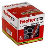 Fischer 25 Tasselli Duopower, 14 x 70 mm, per Muro pieno, Mattone Forato, Cartongesso, 538244