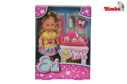 Evi Love. Puppy Love Con Cesta Dei Cuccioli e Accessori - 3