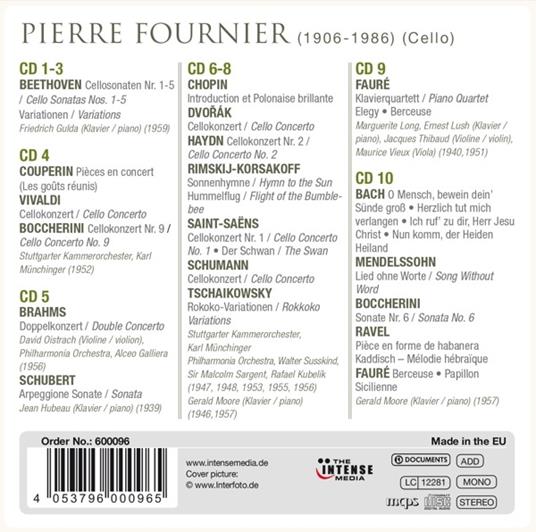 Capolavori per violoncello - CD Audio di Pierre Fournier - 2