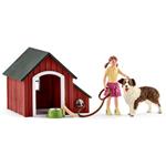 Bimba E Cagnolino Con Cuccia E Accessori Schleich (42376)