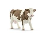 Schleich Figurine 13801 Animale da fattoria Mucca simmentale