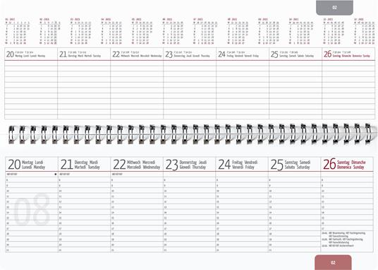 Planner Settimanale Da Tavolo 2023, Alpha Edition, 29,7x10,5 cm, Rossa,  Spiralata - Alpha Edition - Cartoleria e scuola | laFeltrinelli