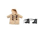 Original Character Parts For Nendoroid Bambola Figures Warm Clothing Set: Boots & Duffle Mantello (Beige) Good Smile Company