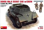 Dingo Mk Ii Pz.Kpfw.Mk I 202(E) W/ Crew Plastic Kit 1:35 Model Min35074