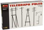 Telegraph Poles Diorama Accessories Plastic Kit 1:35 Model MIN35541A