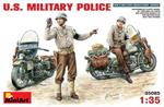 U.S. Military Police Wwii Motorcycles + Figures Plastic Kit 1:35 Model Min35085