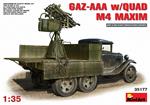 Mezzo militare Gaz-Aaa W/Quad Maxim. Scala 1/35. Mini Art MA35177