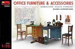 Office Forniture & Accessories Set Plastic Kit 1:35 Model MIN35564