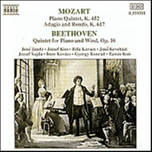 Quintetto con pianoforte K452 - Adagio e Rondò K617 / Quintetto op.16 - CD Audio di Ludwig van Beethoven,Wolfgang Amadeus Mozart