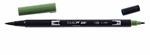 Penna Tombow Dual Brush Dark Olive - 158