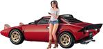 1/24 LANCIA STRATOS HF STRADALE w/ITALIAN GIRLâ¤?S FIGURE