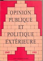 Opinion publique et politique exterieure