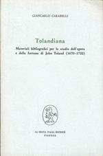 Tolandiana: materiali bibliografici per lo studio dell'opera e della fortuna di John Toland