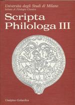 Scripta Philologa III