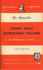 Storia della letteratura Italiana Vol. 4