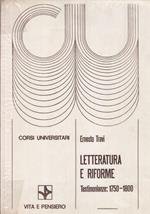 Letteratura e riforme. Testimonianze 1750-1800