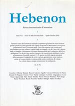 Hebenon N. 9-10 Aprile Ottobre 2002