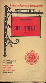 Studi letterari. Libro I