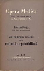 Note di terapia moderna delle malattie epatobiliari