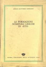 Le Formazioni Nominali Greche in -NTH-