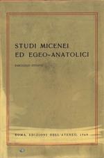 Studi Micenei ed Egeo-Anatolici. Vol. VIII