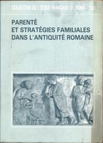 Parenté et stratégies familiales dans l'antiquité romaine