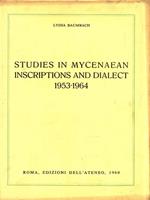 Studies in Mycenaean Inscriptions and Dialect 1953-1964