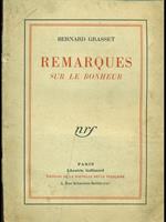 Remarques sur le bonheure