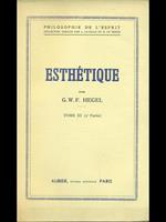 Esthetique. Tome III partie II