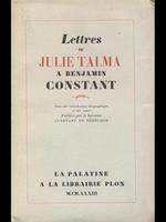 Lettres de Julie Talma a BenjaminConstant