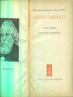 Edizione Nazionale delle opere di Giosue Carducci Volume XX Leopardi e Manzoni
