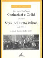 Costituzioni e Codici. appunti di Storia del diritto italiano