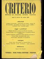 Criterio anno I numero 10 ottobre 1957