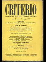 Criterio anno I numero 5 maggio 1957