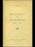 Relazioni e discussioni 1951-1952