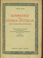 Sommario della Storia d'Italia dalle origini fino ai nostri tempi